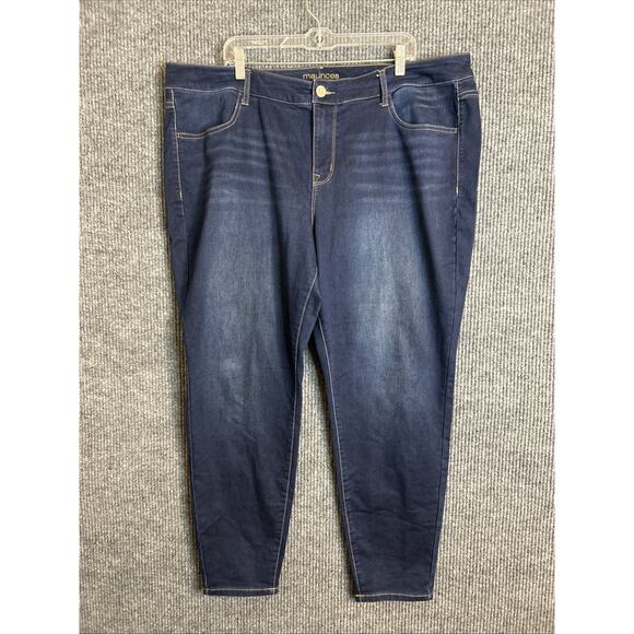 Maurices Womens Plus Size Denim Flex Dark Wash Super Soft Jegging Size 22W - Picture 1 of 8